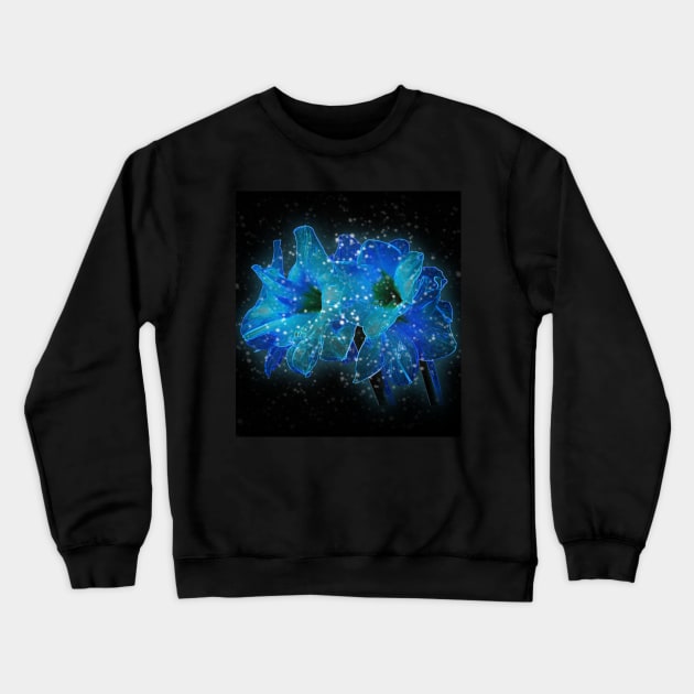 Glowing Lilies Crewneck Sweatshirt by tjimageart